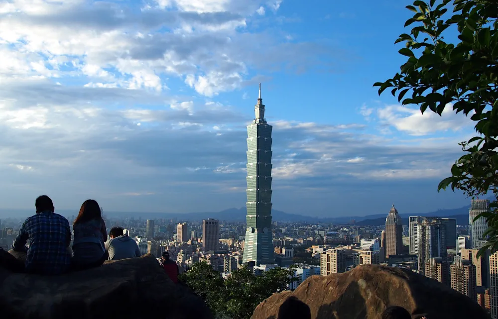 Blick auf Taipei 101 Symbolbild
